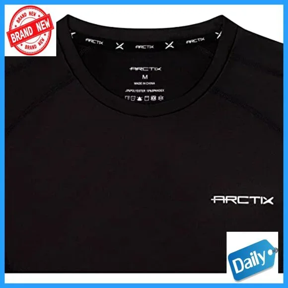 Men's Base Layer Crewneck Top Stretch Insulating Wicking Active Wear